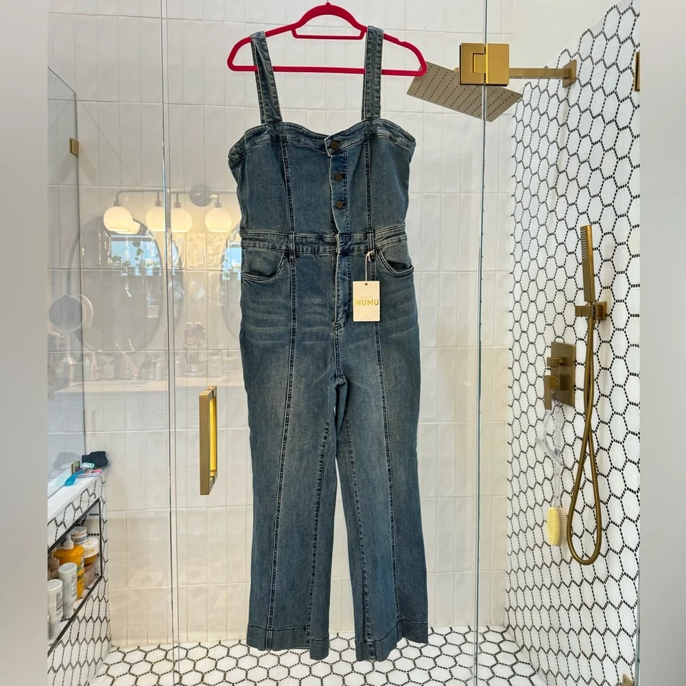 Show Me Your Mumu Denim Jumpsuit - Picture 3 of 5